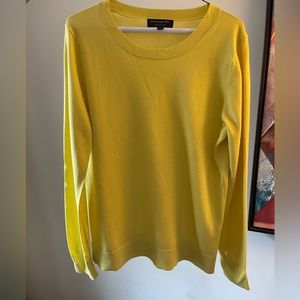 Canary yellow crew neck sweater